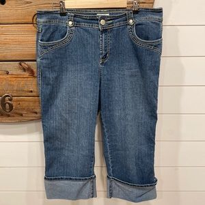 Cato jean cuffed Capri